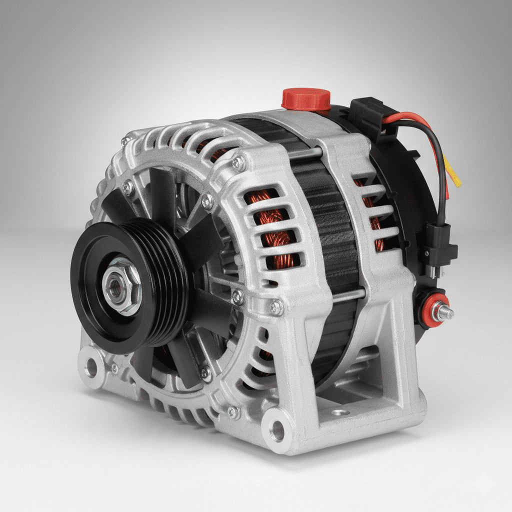 Engine bay area suitable for alternator and cranking diagnostics